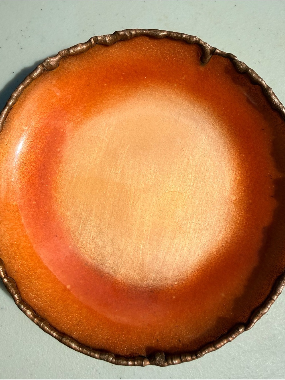 Handcrafted Orange Ceramic Dish - Swan Valley Copper
